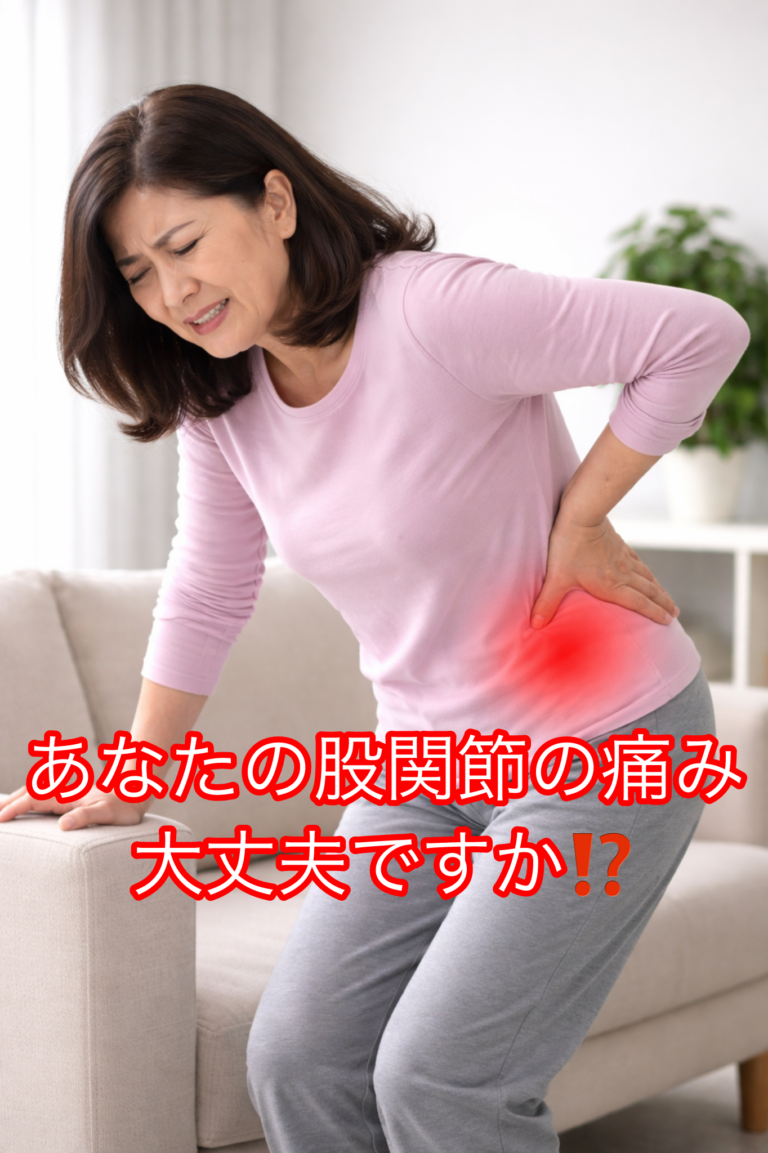 股関節の奥がグキッとする…」その詰まったような痛み、放置していませんか？